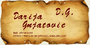 Darija Gnjatović vizit kartica